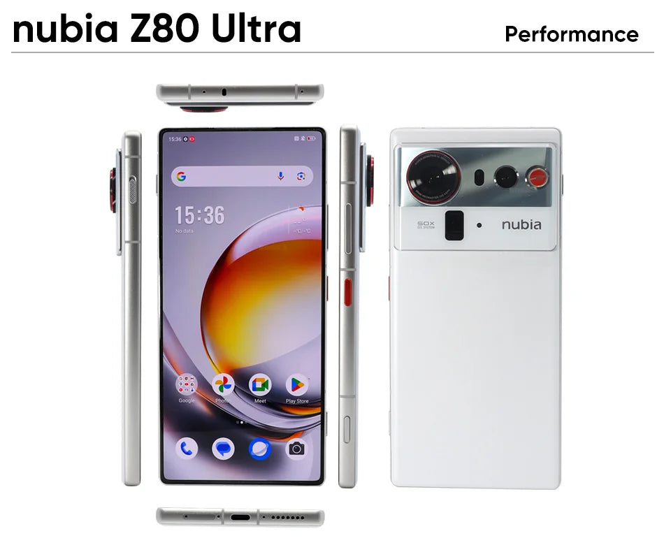 nubia Z80 Ultra 5g Smartphone Global Version Snapdragon 8 Elite Gen 5 6.85'' 144Hz OLED Display 7200mAh 80W Fast Charging 64Mp