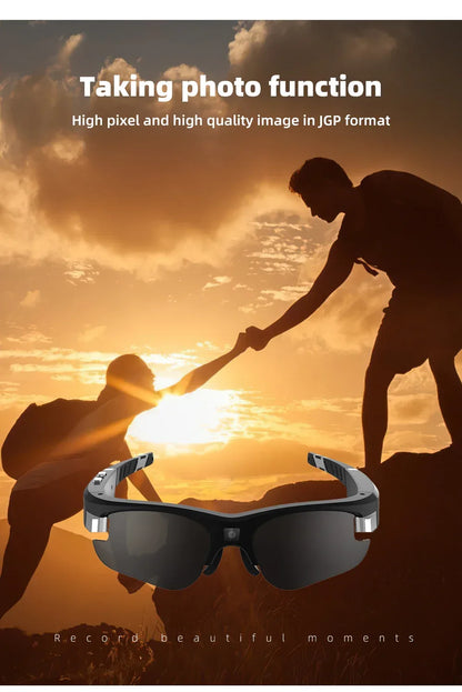 Outdoor FPV Camera Sunglasses Action Smart Glasses 1080P POV Mini for Vlogging Sport Eyewear FHD Video Sports Cycling Eyeglasses