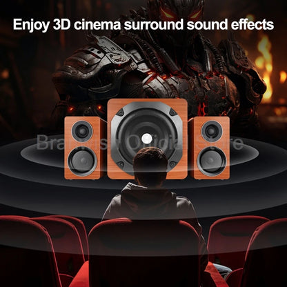 6.5 inch 180W Speaker with 2Pcs Satellite Speakers 5.0 Bluetooth HIFI Sound Box Support RCA USB TF For Home Theater Karaoke 1Pc