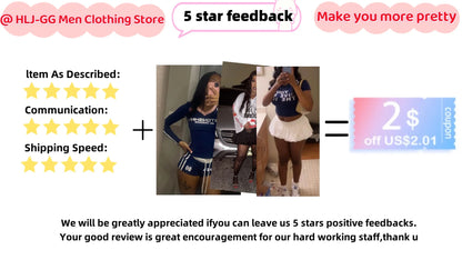 HLJ&GG White Knit Letter Fashion Y2K Outfits Women O Neck Sleeveless Slim Crop Top + Lace Plaid Shorts Two Piece Sets Streetwear