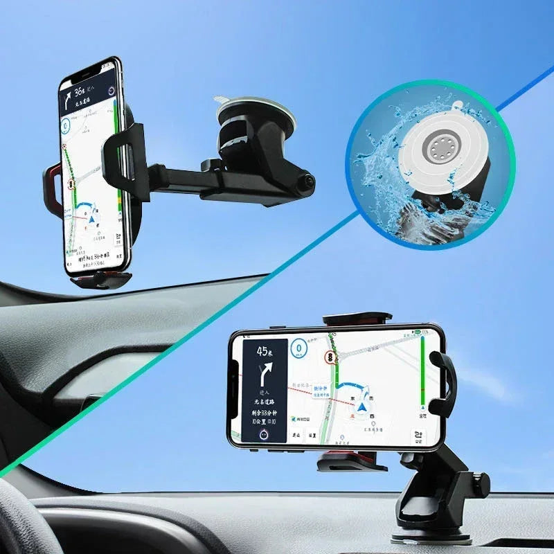 Universal Sucker Car Phone Holder 360° Rotation Windshield & Dashboard Mount Mobile Cell Support Bracket for Smartphones