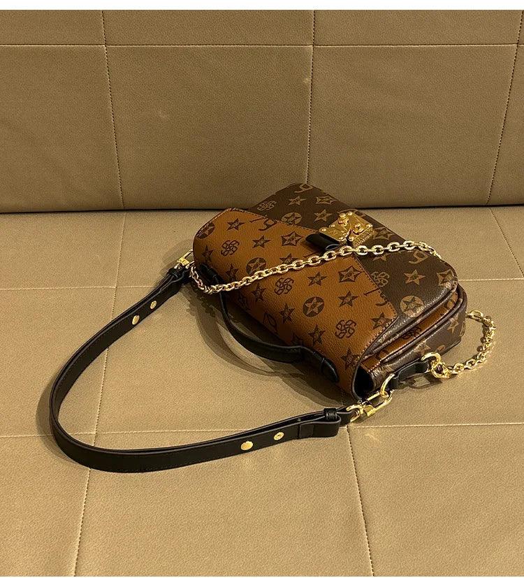 Light luxury brand women's handbag 2024 new autumn and winter high-end fashion designer mailman bag shoulder crossbody bag