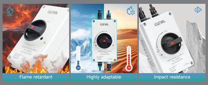 DC Solar Disconnect Switch Isolator Switch 32A1200V with IP66 Waterproof Enclosure PV Panel Disconnect Switch for Solar Systems