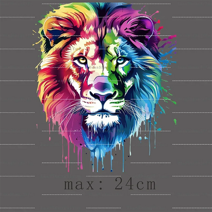 Color Fluid Painting Ironing Sticker Clothes DTF Fashion T-shirt Hoodie DIY Jacket Patch Hot Paste Paper