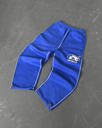 Man Y2k Pants Joggers Men Streetwear Embroidered Pink Long Sweatpants Cargo Clothing Casual Police Trousers American Harajuku