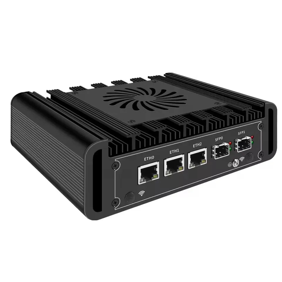 2x10G SFP+ Solid Firewall Mini PC 3x2.5G i226-V Lans Intel i3 N300 N150 N100 DDR5 NVMe Proxmox pfSense OPNsense Home Server Host