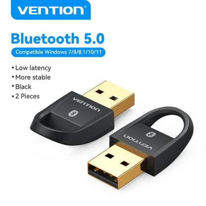 Vention USB Bluetooth Adapter 5.0 5.1 5.3 5.4 6.0 Dongle for PC Speaker Wireless Mouse Keyboard Music Audio Receiver Transmitter