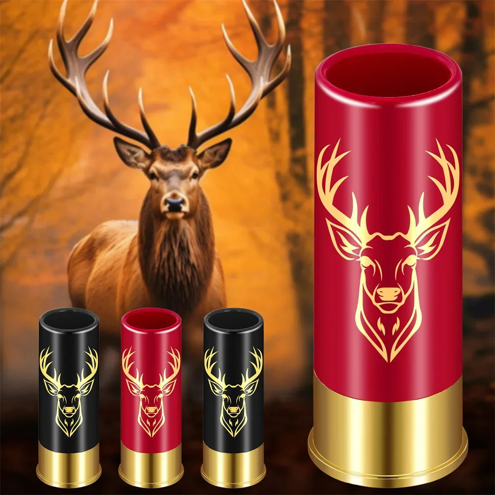 4pcs/Set Small Wine Cup Gift Box Creative Deer Head Pattern Plastic 12 GA Shot Glasses Wedding Party Drinkware Cup Gift