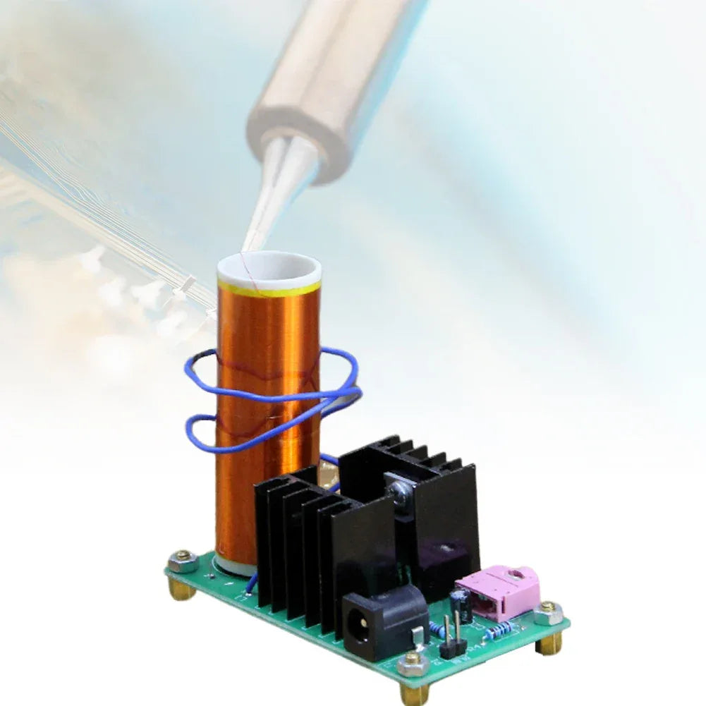 Mini for Tesla Coil DIY Kits Arc Experiment Wireless Transmission High Temperature High Pressure Plasma DC15-24V 15W 2A