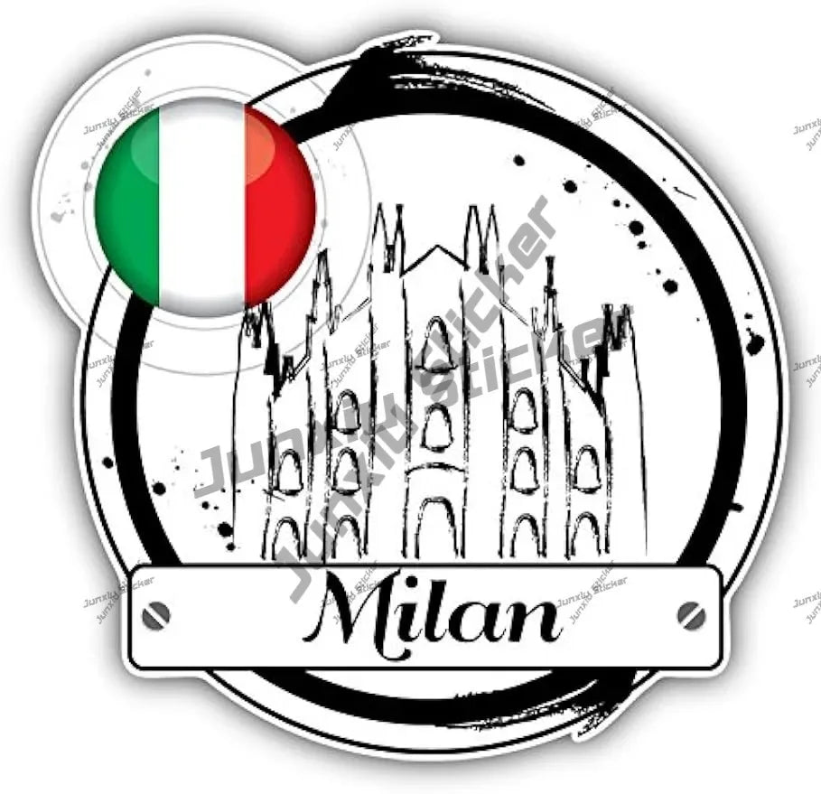 Lombardia Marche Molise Italy Flag Emblem Vinyl Sticker Decoration Naples Napoli Modena Messina Milan Italia Round Seal Flag
