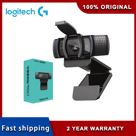 Logitech C920e HD Pro Webcam Widescreen Video Chat Recording USB Smart 1080p Web Camera For Computer C920 Upgrade Version CMOS