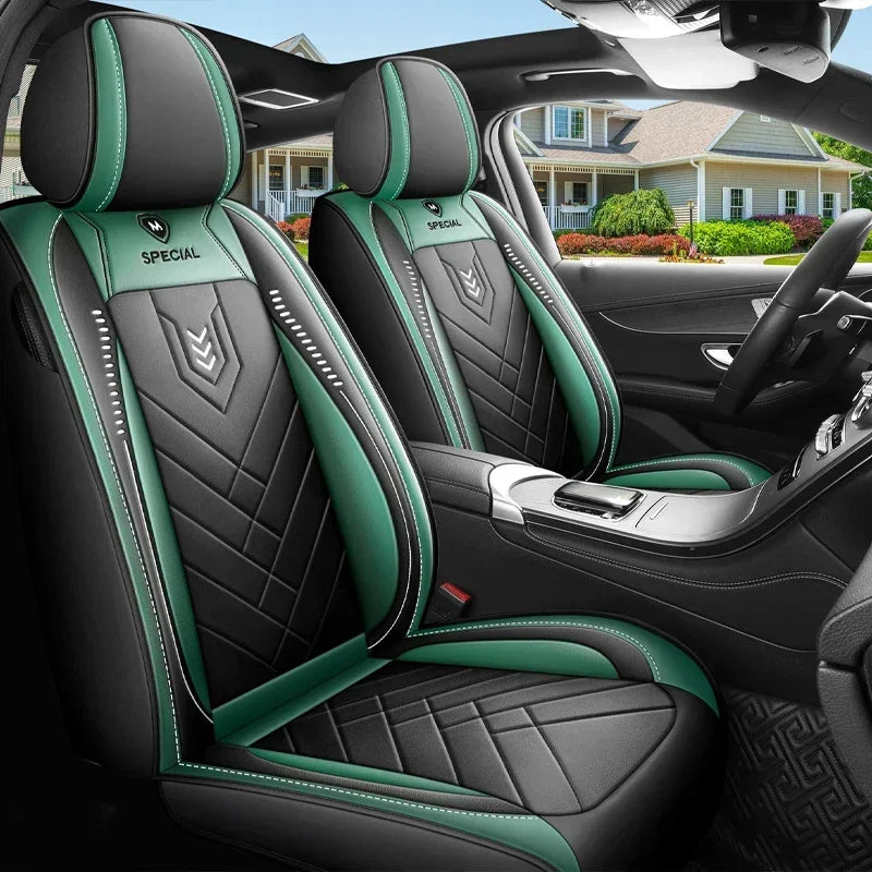 1pcs All inclusive seat cover full leather car seat cushion Driver's seat cover or passenger seat cover all season universal pad by PDG ibma
