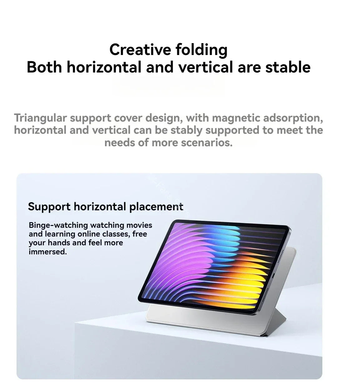 Original Xiaomi Pad 7 / Pad 7 Pro Magnetic Case 11.2" Double sided Protective Shell Smart Wake-up PU Material Bracket Black