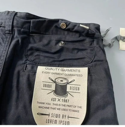 American Style Pure Cotton Heavy Duty Cargo Pants for Men Anti-Dirt Anti-Wear Loose Straight Leg Casual Pants Footwear