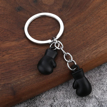 Boxing gloves keychain, Bojue gym membership event, gift giveaway, simulated fitness equipment keychain