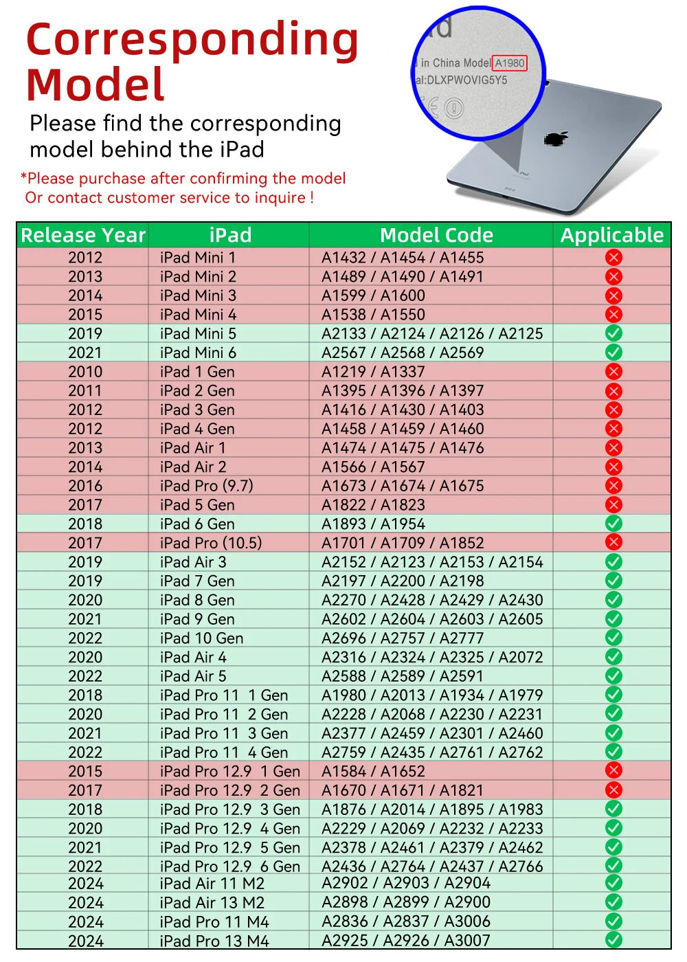For iPad Air 6 M2 Stylus Pencil with Palm Rejection Tilt iPad Pen for 2024 iPad Pro M4 Pro 11/12.9 iPad 5/6/7/8/9/10th mini 6