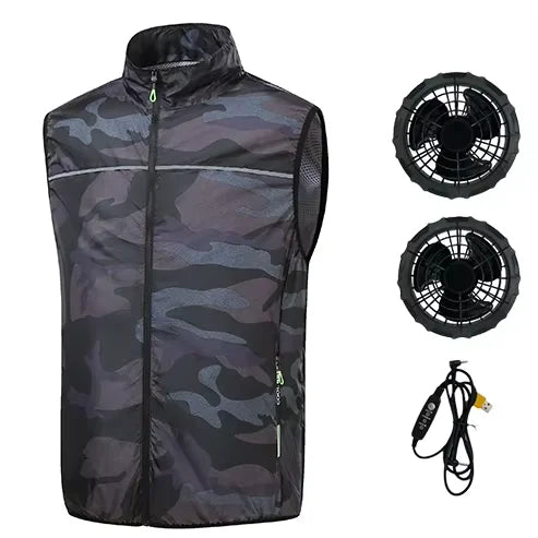Summer Cool Vest Cooling Fan Vest Men Women Cooling Vest Work Sport Outdoor Camping Fishing Summer Cool Jacket