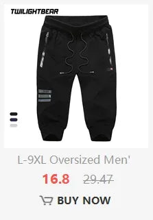 Summer Pure Cotton Men's Cropped Trousers Oversized Casual Shorts Multi Pocket Tooling Capri Pants Men Cargo Pants AF5820