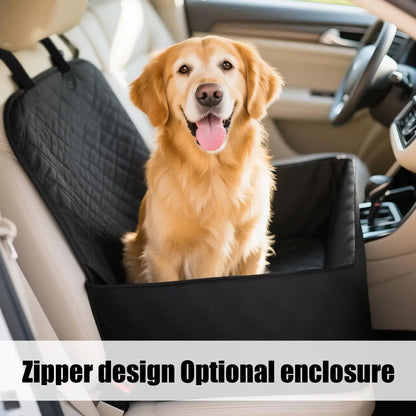 Dog Car Seat Puppy Booster Seat for Car Front Seat with Storage Pockets Pet Booster Car Seat for Small to Medium Dog