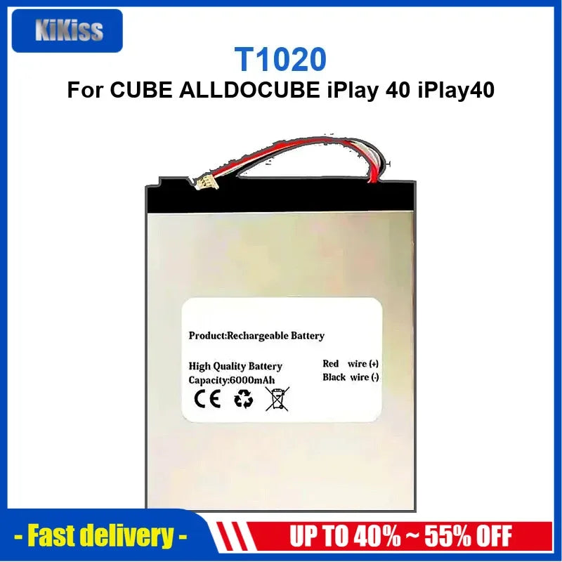 8000mAh T1020 Laptop Battery For CUBE ALLDOCUBE iPlay 40 iPlay40 Tablet PC High Quality