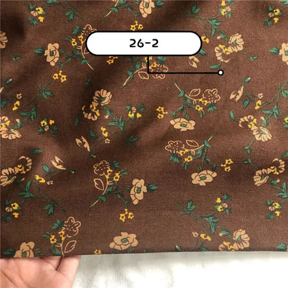 145cm Wide Printed Cotton and Linen Fabric Small Floral Patterns Retro Shirt Dress DIY Clothing Sewing Fabric 90% Cotton Content