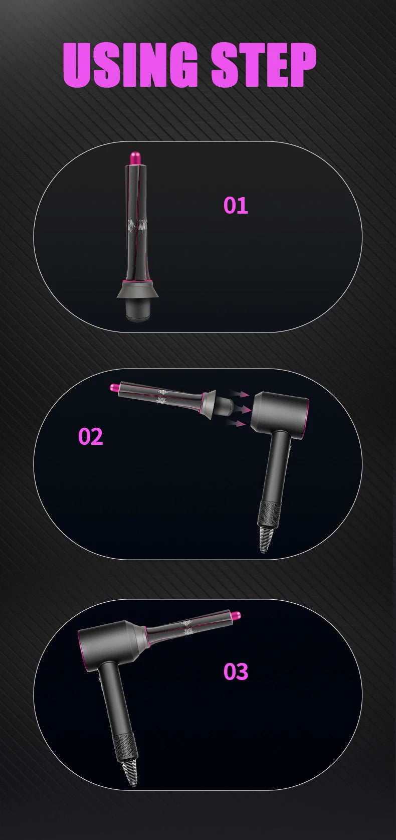 Auto Hair Dryer Curling Attachment 20/30mm Curling Nozzle For Dyson Airwrap&HairDryer Attachment Styling Nozzles For Dyson HD08