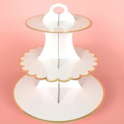 Cake Rack Stand 3 Layer Afternoon Tea Wedding Banquet Plates Party Utensils Birthday Party Christmas Party Cake Tools Display De