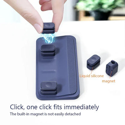 Magnetic Cable Management Holder Desktop Cable Clip Multipurpose Cord Keeper For Home Office For Mouse Charging Cables Storage