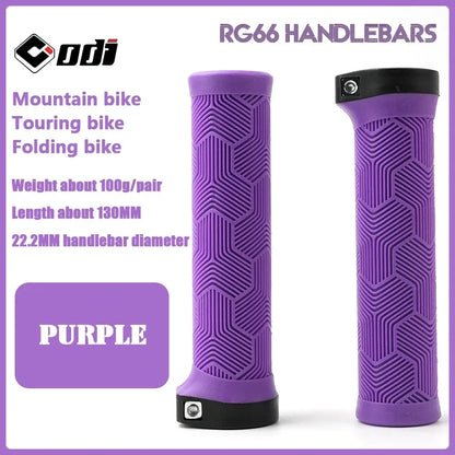 ODI Rubber Bicycle Grips 22mm Set Ergonomic MTB Handlebar Grips for Dirt Pit BMX And Mountain Bike in Purple Brown Pink Black