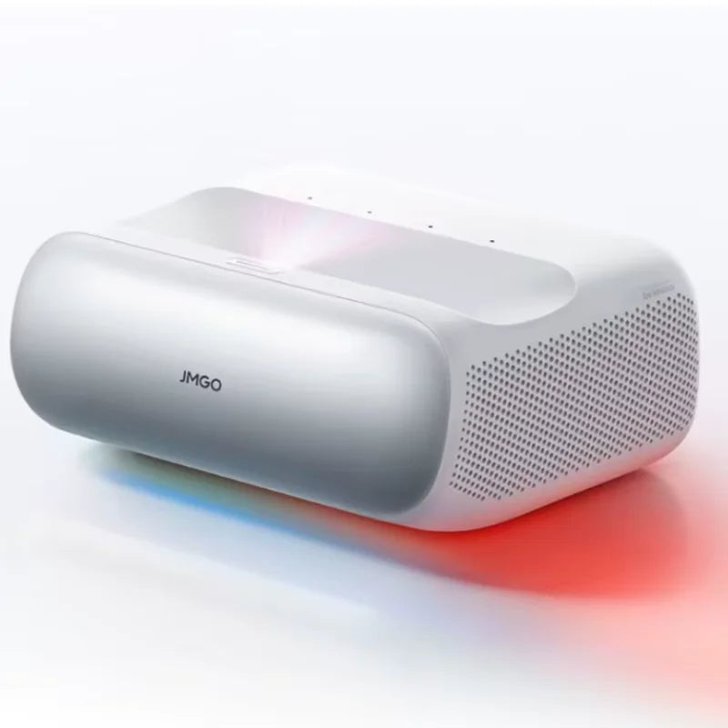 New JMGO O3 Projector Ultra Short Throw Tri-Color Laser Projector: 1400 ISO Lumens, 0.18 Throw Ratio with VRR 2G+64GB RAM&ROM