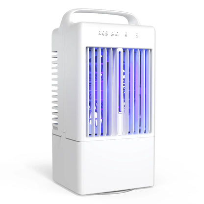 Small Electric Fan with Water and Ice Office Air Conditioning Fan Air-conditioning Fan Desktop USB Portable for Home Bedroom