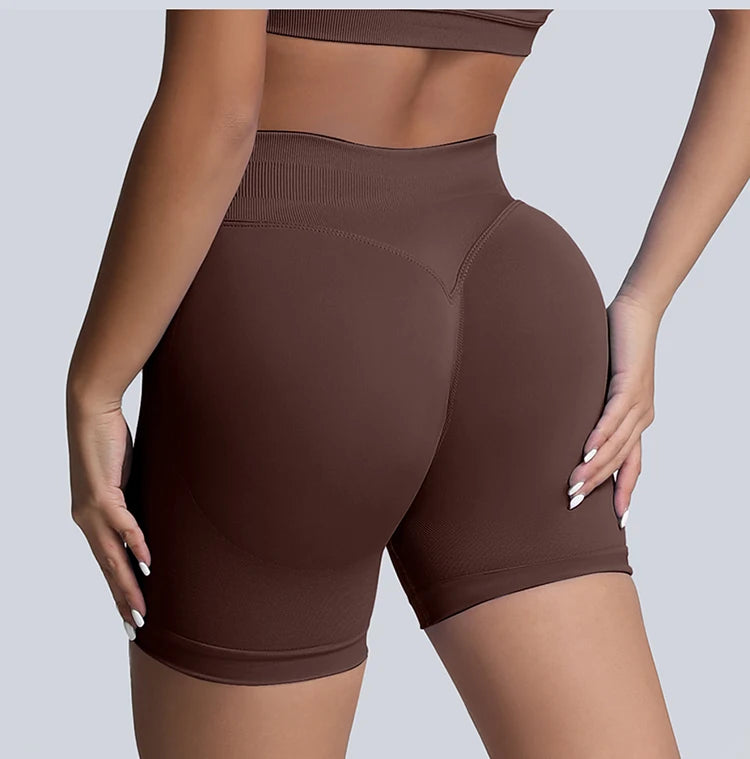 Impact Shorts Women High Waist Hip Lifting Yoga Short Fitness Seamless Elastic Workout Wear Woman Yoga Shorts Gym Female