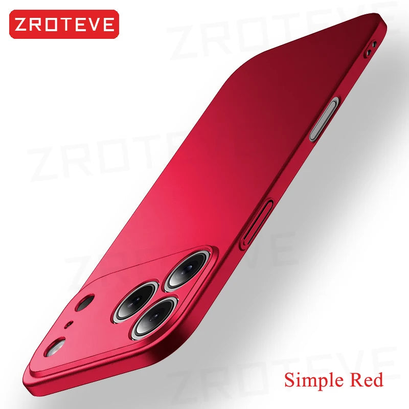 For iPhone 17 Air 17e 16 16e 15 14 13 12 Pro Max ZROTEVE Slim Matte Hard PC Cover For iPhone17 iPhone16 Plus Phone Case