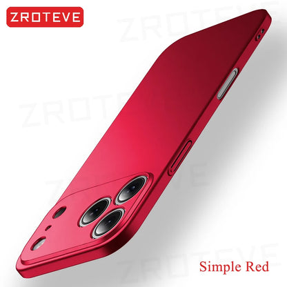 For iPhone 17 Air 17e 16 16e 15 14 13 12 Pro Max ZROTEVE Slim Matte Hard PC Cover For iPhone17 iPhone16 Plus Phone Case