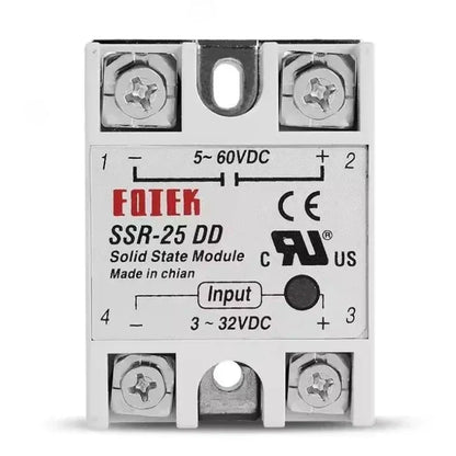 DC-DC Single Phase Solid State Relay SSR Module 10A 25A 40A 60A 80A 100A Input Voltage 3-32V 12V to 5-60V DC Output Load Relays