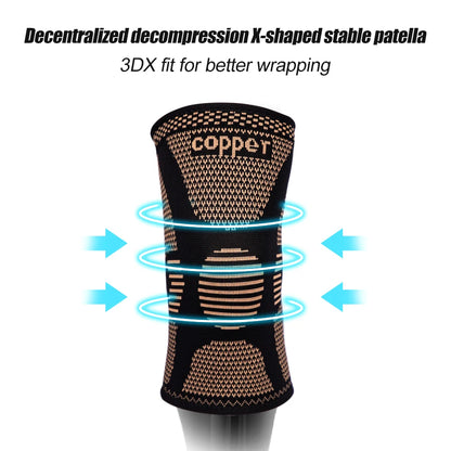 2Pcs Copper Knee Brace for Knee Pain - Copper Knee Compression Sleeves - Knee Pads for Sports,Meniscus Tear,ACL,Arthritis,Joint