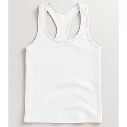 Boys Round Neck Sleeveless Stretch Undershirt Girls Seamless Cotton Wide Strap Racerback Tank Children Kids Vests 2T-14 Years