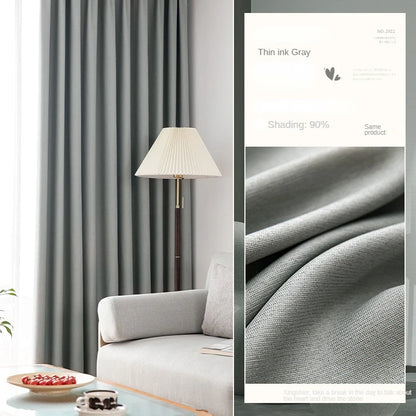 Minimalist Children's Room Drapes Large Area Bedroom Blackout Curtain Home Balcony Bay Window Curtains Modern Living Room Drape