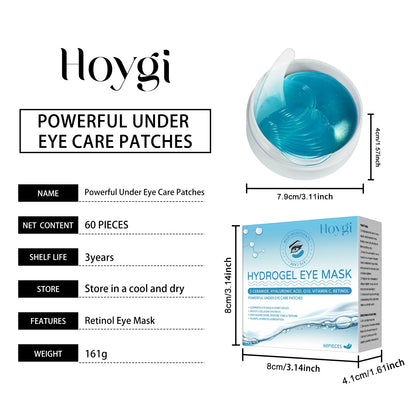 Retinol Eye Mask Patches Firming Eye Bags Anti Dark Circles Soothing Fine Lines Anti-Aging Under Eye Hydrating Eye Care 60PCS