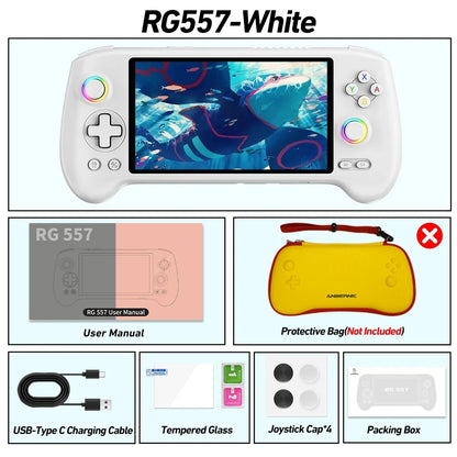 ANBERNIC RG557 Retro Handheld Game Video Player Console  Android 14 12G+256G 5.48 inch AMOLED Screen  512G PS2 PSP Games RG 557