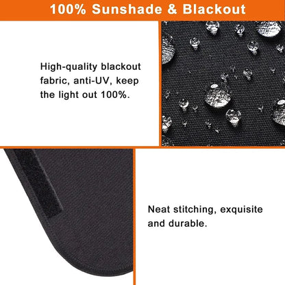 1pc Black RV Door and Window Shade Cover 64x41cm RV Blackout Curtain