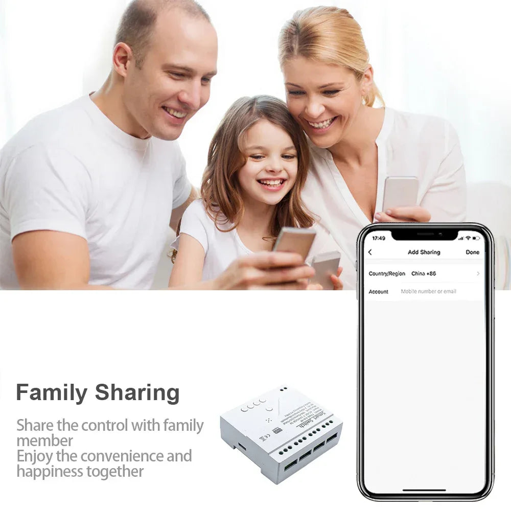 Tuya Smart Home 4CH Relay Module AC/DC 7-32V AC 220V 10A Wifi Switch 4 Channels RF433 Receiver Work With Vioce Alexa Google Home