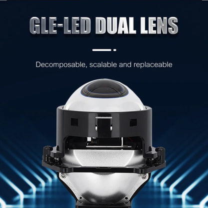 2PCS 3 Inch Bi LED Projector Lenses For Headlight Hella 120W 60000LM Auto Lamp Car Lights Retrofit Kits Hyperboloid Lens