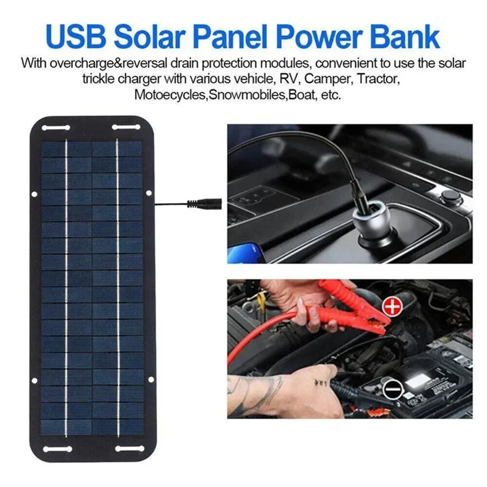 Monocrystalline Solar Cells Solar Battery Trickle Charger 12V Olt Power Solar Panel Solar Battery Charger Car Van Boat Kit