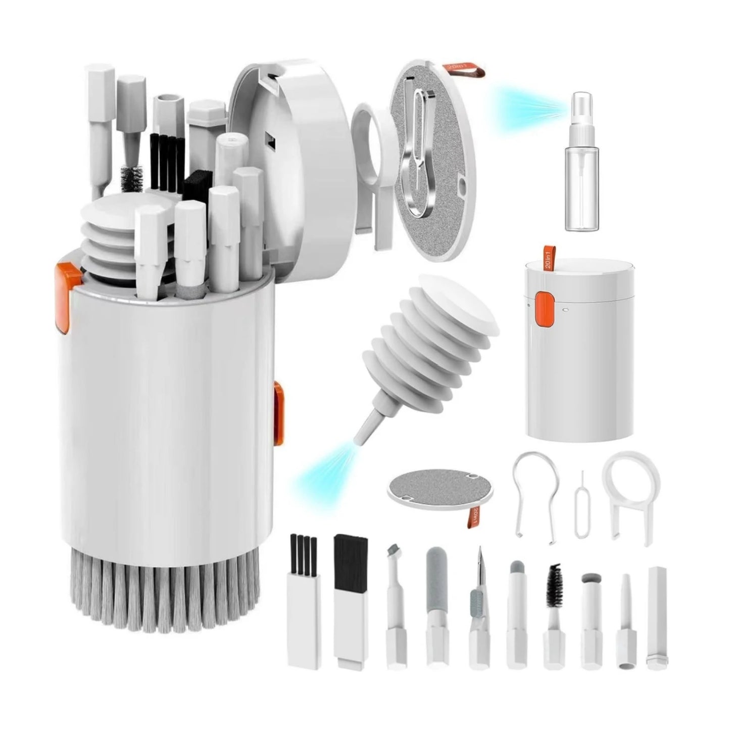20-in-1 Multifunctional Phone Cleaning Kit Portable Mini Cleaning Brush Tool for iPhone AirPods Mechanical Keyboards Phone scree