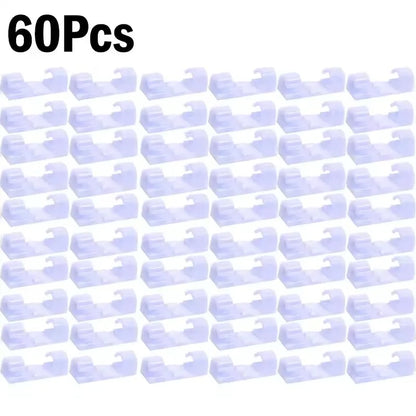 Cable Organizer Clips Wire Holder Self Adhesive Desktop Cord Management for PC Mouse USB Power Cord Fixer Wall Car Home Office