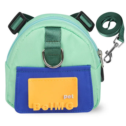 Pet Self Backpack Pet Self-backpack Cartoon Dog Chest Small Schoolbag Cat Dog Outdoor Travel Dog Backpack Pet Supplies Wholesale