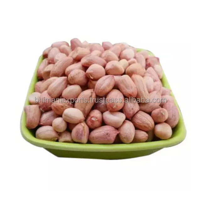 Raw Dried Red Skin Peanut Kernels 100% Natural APEDA Certified India Origin a Grade