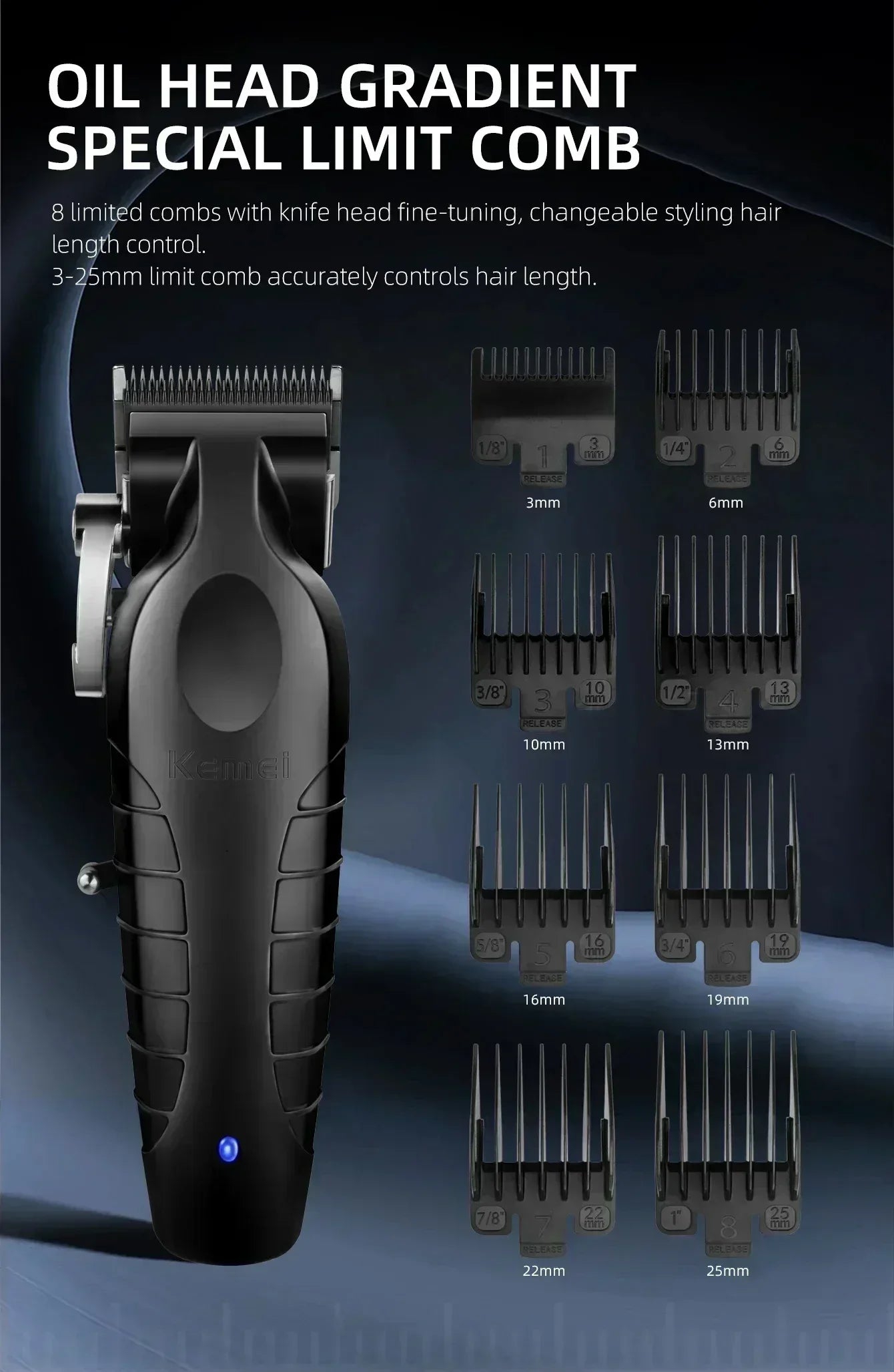 Kemei KM-2296 KM-2299 KM-T95 Professional Hair Clipper Kit or Blade Shaver Male Hair Cutting Machine Men’s Trimmer Machine