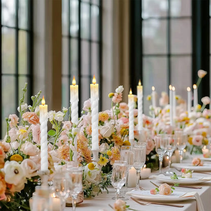 Lot de 6 ou 12 bougies coniques ivoire sans flamme à LED, effet scintillant, avec télécommande, mèche 3D, fonctionne sur piles, décoration de Noël, fenêtre ou mariage